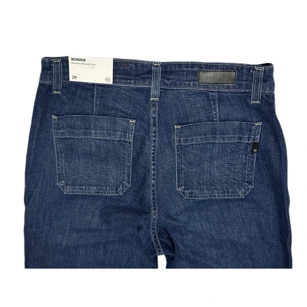 NEW AG Jeans Womens Size 29 Bonnie Mid Rise Cropped Bootcut Dark Wash Jeans $235